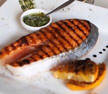 Семга на мангале