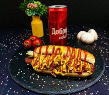 Хот-дог с хрустящим луком