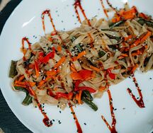 Лапша пшеничная удон с овощами
