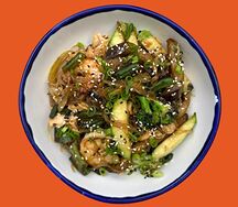 Wok с морепродуктами в устричном соусе 