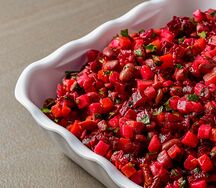 Винегред с маринованными опятами