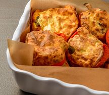 Перец, фаршированный курицей и грибами 