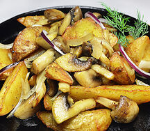 Жаркое из курицы и грибами