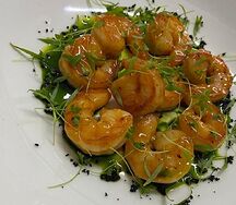 Жареные тигровые креветки