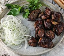 Печень говяжья с курдюком