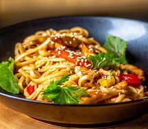 Лапша пшеничная с овощами