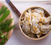 Вареники домашние с картошкой и грибами