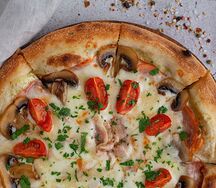 С ветчиной и грибами