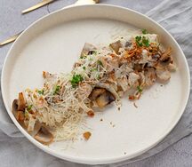 С курицей и грибами