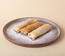 Блины сладкие с бананом и нутеллой