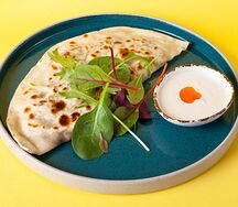 Кутаб с креветкой и курицей