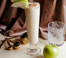 Яблоко-миндаль с овсянкой и корицей