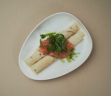 Блины с лососем и сливочным сыром