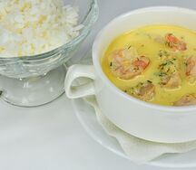 Креветки в сливочно-чесночном соусе