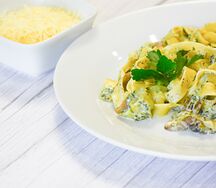 Паста со шпинатом и сливками