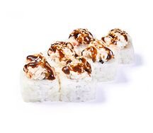 Запеченный ролл с морепродуктами