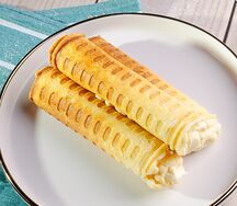 Вафли с сырным мусом