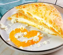 Блин с творогом и манго