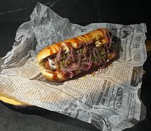 Острый говяжий хот-дог