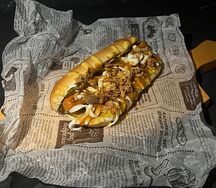 Сладко-острый говяжий хот-дог