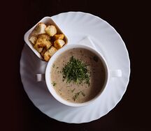Грибной Крем-суп с гренками