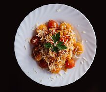 Паста Феттуччине с Королевскими креветками