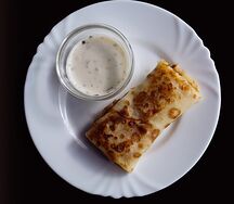 Блинчик с сыром Филадельфия и лососем