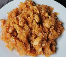 Тушеная капуста с куриным филе