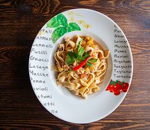 Острая паста с курицей