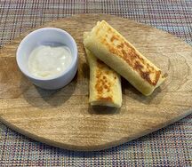 Блины с сыром Рикотта и манго