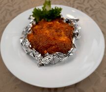 Говяжий язык, запечённый с картофелем в в фольге под сыром