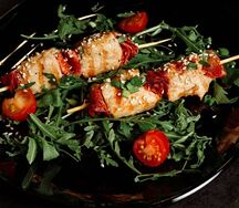 Брошет с пепперони и cвинoй вырезкой