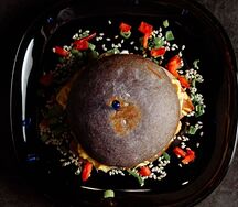 Мини-бургер сырный с ветчиной