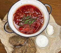 Борщ с курицей