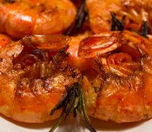 Жареные лангустины с чесноком