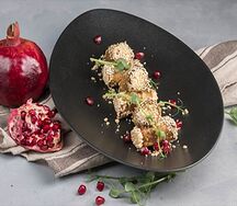 Рулетики из баклажана с сырной начинкой