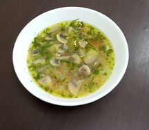 Суп картофельный с грибами