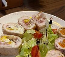 Рулет куриный с апельсинами