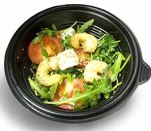 С рукколой и креветками