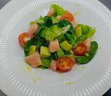 Со свежим лососем