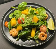 С креветками и манго