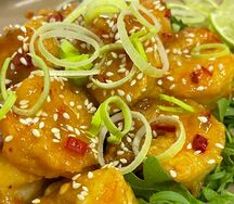 Тигровые креветки в манговом соусе