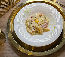 Паста с беконом и курицей