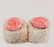 Запеченный ролл с креветкой