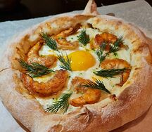 Хачапури с креветками