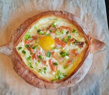 Хачапури с красной рыбой