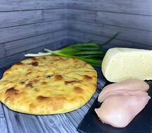 Осетинский пирог с сыром и цыплёнком