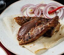 Шашлык из телячьего языка