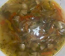 Суп с грибами и овощами