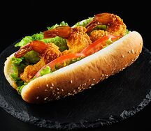 Хот-дог с креветкой